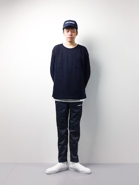 「SEVENDAYS=SUNDAY（セブンデイズサンデイ）のアイテム（シューズ）」を使った、まっこいさん（メンズ・178cm）の春コーディネート