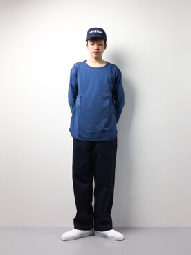 「SEVENDAYS=SUNDAY（セブンデイズサンデイ）のアイテム（シューズ）」を使った、まっこいさん（メンズ・178cm）の春コーディネート