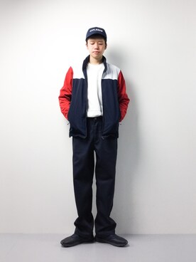 「TOMMY HILFIGER（トミーヒルフィガー）のアイテム（ジャケット/アウター）」を使った、まっこいさん（メンズ・178cm）の春コーディネート