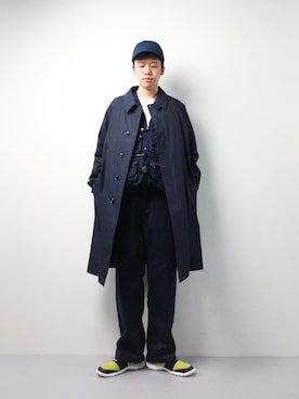 Orcival ステンカラーコート を使ったショップスタッフのメンズ人気ファッションコーディネート Wear