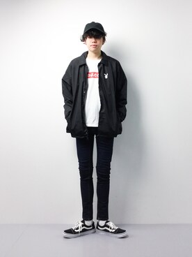 「PLAYBOY（プレイボーイ）のアイテム（ジャケット/アウター）」を使った、まっこいさん（メンズ・178cm）の春コーディネート