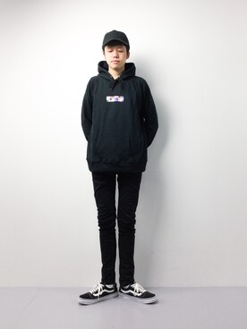 「DAMMY（ダミー）のアイテム」を使った、まっこいさん（メンズ・178cm）の春コーディネート