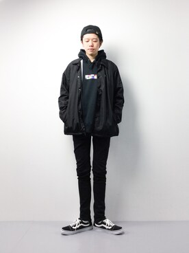 「PLAYBOY（プレイボーイ）のアイテム（ジャケット/アウター）」を使った、まっこいさん（メンズ・178cm）の春コーディネート