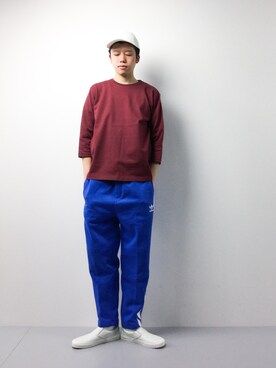 「SHIPS JET BLUE（シップスジェットブルー）のアイテム（Tシャツ/カットソー）」を使った、まっこいさん（メンズ・178cm）の春コーディネート
