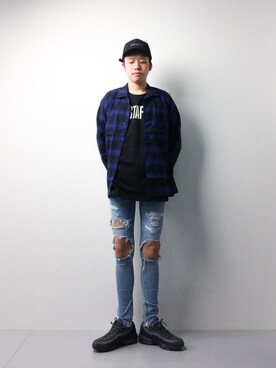 「FREAK'S STORE（フリークスストア）のアイテム（シューズ）」を使った、まっこいさん（メンズ・178cm）の春コーディネート