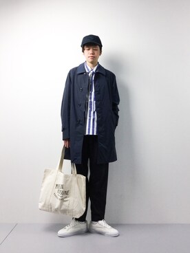 「Steven Alan（スティーブンアラン）のアイテム（帽子）」を使った、まっこいさん（メンズ・178cm）の春コーディネート