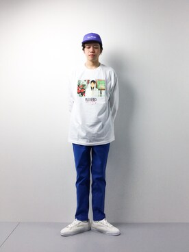 「MONKEY TIME（モンキータイム）のアイテム（Tシャツ/カットソー）」を使った、まっこいさん（メンズ・178cm）の春コーディネート
