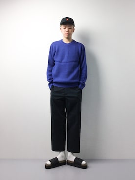 「Hender Scheme（エンダースキーマ）のアイテム（シューズ）」を使った、まっこいさん（メンズ・178cm）の春コーディネート