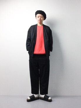 「Hender Scheme（エンダースキーマ）のアイテム（シューズ）」を使った、まっこいさん（メンズ・178cm）の春コーディネート