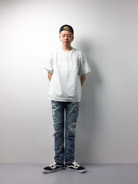 「GETABACO（ゲタバコ）のアイテム」を使った、まっこいさん（メンズ・178cm）の春コーディネート