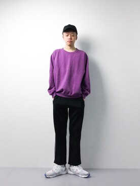 「JERZEES（ジャージーズ）のアイテム」を使った、まっこいさん（メンズ・178cm）の春コーディネート