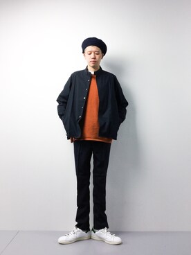 「RAGEBLUE（レイジブルー）のアイテム（ハンチング/ベレー帽）」を使った、まっこいさん（メンズ・178cm）の春コーディネート