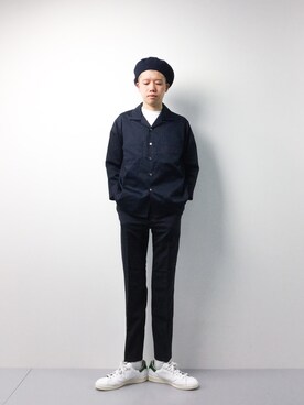 「RAGEBLUE（レイジブルー）のアイテム（ハンチング/ベレー帽）」を使った、まっこいさん（メンズ・178cm）の春コーディネート