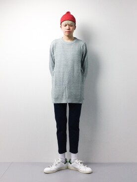「URBAN RESEARCH Sonny Label（アーバンリサーチサニーレーベル）のアイテム（ニットキャップ/ビーニー）」を使った、まっこいさん（メンズ・178cm）の春コーディネート