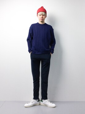 「URBAN RESEARCH Sonny Label（アーバンリサーチサニーレーベル）のアイテム（ニットキャップ/ビーニー）」を使った、まっこいさん（メンズ・178cm）の春コーディネート