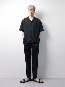 「BLISS POINT（ブリスポイント）のアイテム」を使った、まっこいさん（メンズ・178cm）の春コーディネート