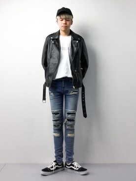 「L.H.P Private Brand（エルエイチピープライベートブランド）のアイテム（ジャケット/アウター）」を使った、まっこいさん（メンズ・178cm）の春コーディネート