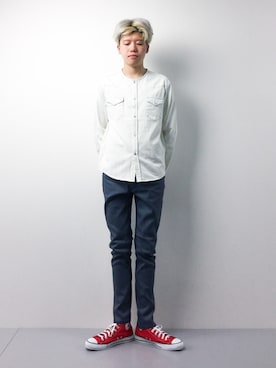 まっこいさん（メンズ・178cm）の春コーディネート