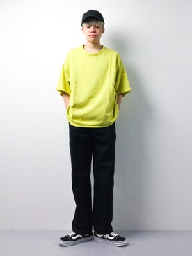 「CASPER JOHN AIVER（キャスパージョンアイバー）のアイテム（スウェット）」を使った、まっこいさん（メンズ・178cm）の春コーディネート