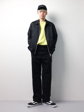 「STUDIOUS（ステュディオス）のアイテム（ブルゾン）」を使った、まっこいさん（メンズ・178cm）の春コーディネート
