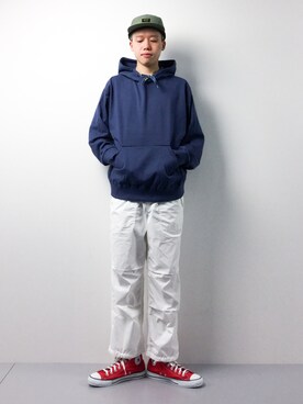 「Carhartt WIP（カーハートダブリューアイピー）のアイテム（帽子）」を使った、まっこいさん（メンズ・178cm）の春コーディネート