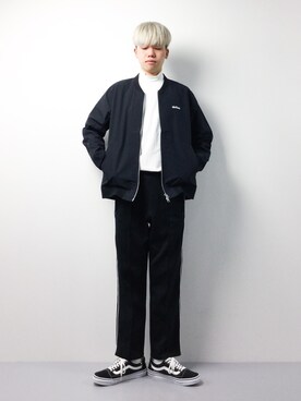 「WILD THINGS（ワイルドシングス）のアイテム（ブルゾン）」を使った、まっこいさん（メンズ・178cm）の春コーディネート