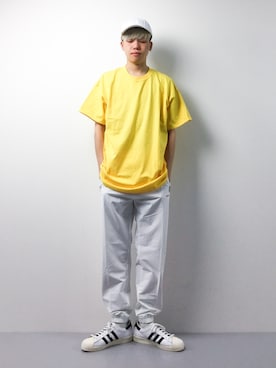 「SPINNS（スピンズ）のアイテム（帽子）」を使った、まっこいさん（メンズ・178cm）の春コーディネート