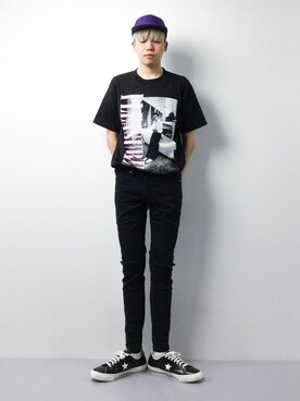 「MONKEY TIME（モンキータイム）のアイテム（Tシャツ/カットソー）」を使った、まっこいさん（メンズ・178cm）の春コーディネート