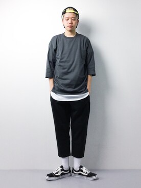 「MONKEY TIME（モンキータイム）のアイテム（Tシャツ/カットソー）」を使った、まっこいさん（メンズ・178cm）の春コーディネート
