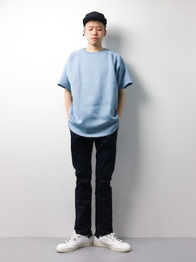 「Steven Alan（スティーブンアラン）のアイテム（帽子）」を使った、まっこいさん（メンズ・178cm）の春コーディネート