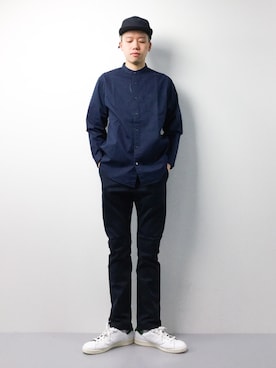 「Steven Alan（スティーブンアラン）のアイテム（帽子）」を使った、まっこいさん（メンズ・178cm）の春コーディネート