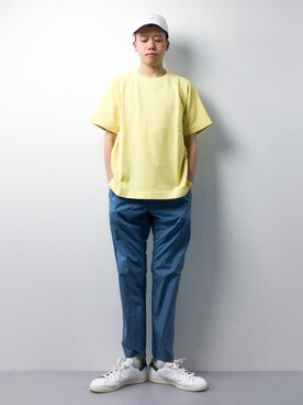「SHIPS JET BLUE（シップスジェットブルー）のアイテム（Tシャツ/カットソー）」を使った、まっこいさん（メンズ・178cm）の春コーディネート