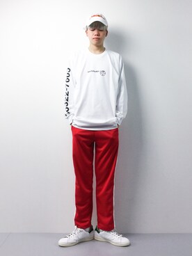 「MONKEY TIME（モンキータイム）のアイテム（Tシャツ/カットソー）」を使った、まっこいさん（メンズ・178cm）の春コーディネート