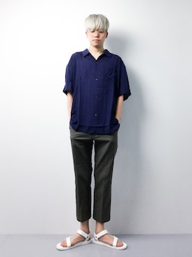 「unrelaxing（アンリラクシング）のアイテム」を使った、まっこいさん（メンズ・178cm）の春コーディネート