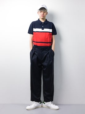 「VANS（バンズ）のアイテム（帽子）」を使った、まっこいさん（メンズ・178cm）の春コーディネート