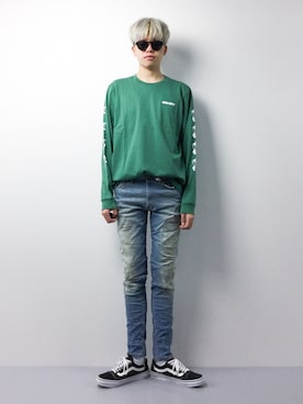 「Carhartt WIP（カーハートダブリューアイピー）のアイテム（トップス）」を使った、まっこいさん（メンズ・178cm）の春コーディネート