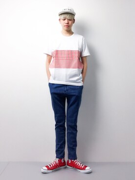 「ALOYE（アロイ）のアイテム」を使った、まっこいさん（メンズ・178cm）の春コーディネート