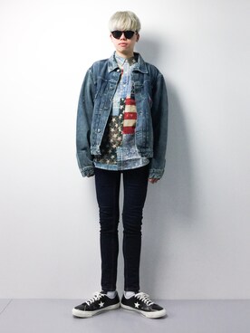 まっこいさん(メンズ・178cm)の春コーディネート