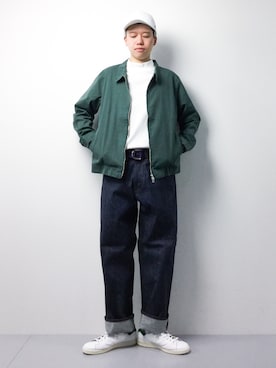 「DING（ディング）のアイテム（帽子）」を使った、まっこいさん（メンズ・178cm）の春コーディネート