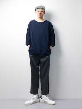 「Saturdays NYC（サタデーズ ニューヨークシティ ）のアイテム（キャップ）」を使った、まっこいさん（メンズ・178cm）の春コーディネート