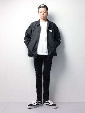 「VANS（バンズ）のアイテム（ジャケット/アウター）」を使った、まっこいさん（メンズ・178cm）の春コーディネート