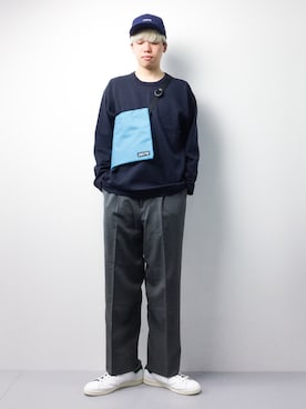「RVCA（ルーカ）のアイテム（帽子）」を使った、まっこいさん（メンズ・178cm）の春コーディネート