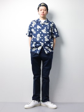 「green label relaxing（グリーンレーベルリラクシング）のアイテム（キャップ）」を使った、まっこいさん（メンズ・178cm）の春コーディネート