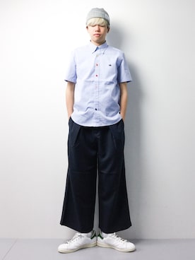 「MONKEY TIME（モンキータイム）のアイテム（帽子）」を使った、まっこいさん（メンズ・178cm）の春コーディネート