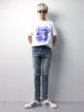 「n(n) BY NUMBER (N)INE（エヌエヌバイナンバーナイン）のアイテム（パンツ）」を使った、まっこいさん（メンズ・178cm）の春コーディネート