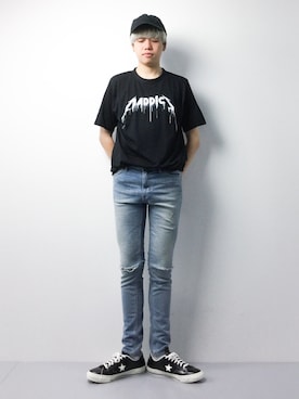 「n(n) BY NUMBER (N)INE（エヌエヌバイナンバーナイン）のアイテム（パンツ）」を使った、まっこいさん（メンズ・178cm）の春コーディネート