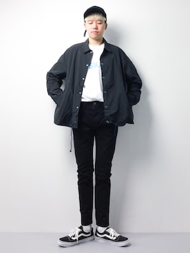 「CASPER JOHN AIVER（キャスパージョンアイバー）のアイテム（キャップ）」を使った、まっこいさん（メンズ・178cm）の春コーディネート