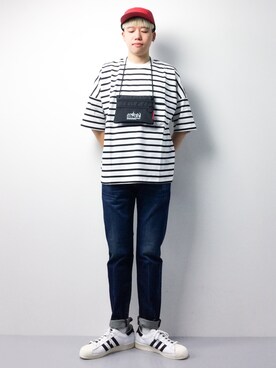 まっこいさん（メンズ・178cm）の春コーディネート