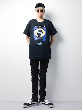 「MONKEY TIME（モンキータイム）のアイテム（Tシャツ/カットソー）」を使った、まっこいさん（メンズ・178cm）の夏コーディネート