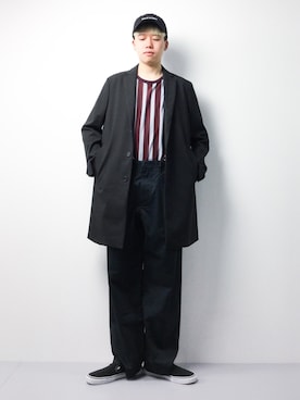 「SHAREEF（シャリーフ）のアイテム（トップス）」を使った、まっこいさん（メンズ・178cm）の春コーディネート